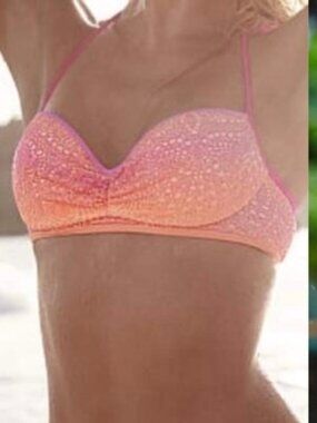 Victoria's Secret | Purple & Orange "The Getaway Halter" Bikini Top | Size 32D